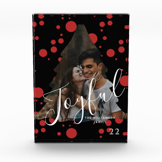 Modern elegant trendy typography red 1 photo block (Front)