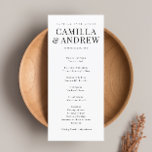 Modern Elegant Type Black and White Wedding<br><div class="desc">Modern Elegant Type Black and White Wedding Program. Click the edit button to customize this 2-sided design with your details.</div>