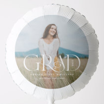Modern Elegant Type Overlay Photo Graduation Balloon