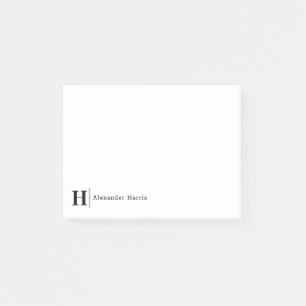 Modern Elegant Typography Business Office Monogram Post-it Notes