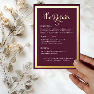Modern Elegant Typography Dark Purple Details Card