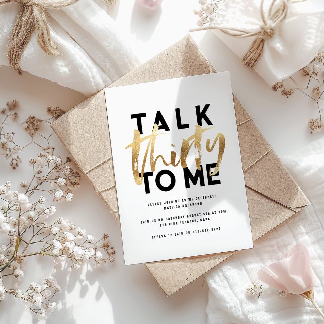 Modern elegant typography girly gold 30th (Creator Uploaded)