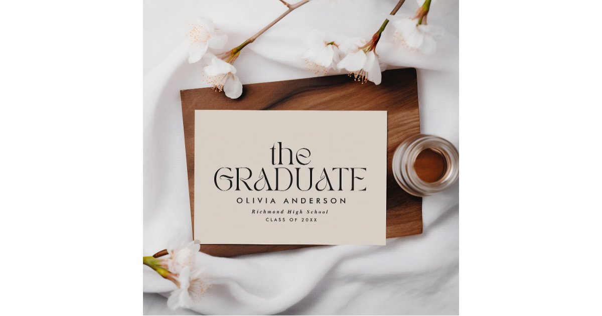 Modern elegant typography graduation | Zazzle