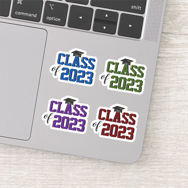 Modern Elegant Typography Graduation Sticker (Detail)
