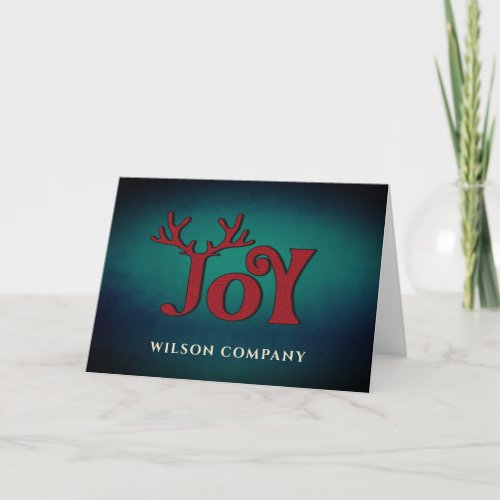 Modern elegant typography Joy  corporate  Holiday Card