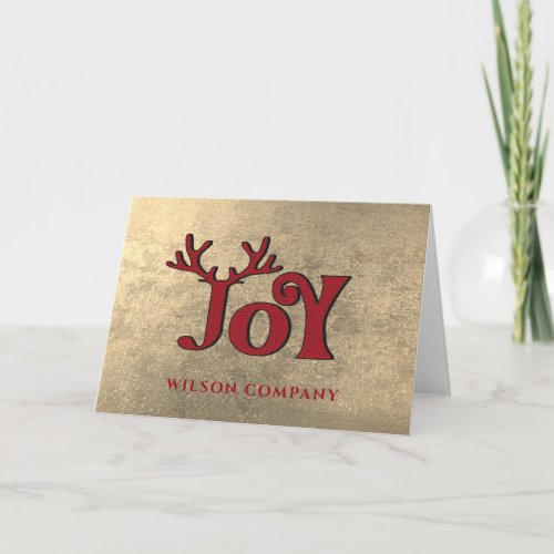 Modern elegant typography Joy  corporate  Holiday Card