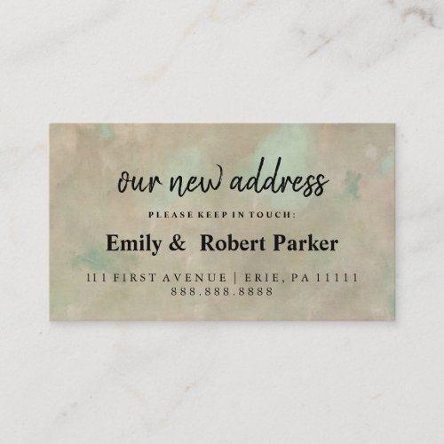 Modern Elegant Typography New Address Insert