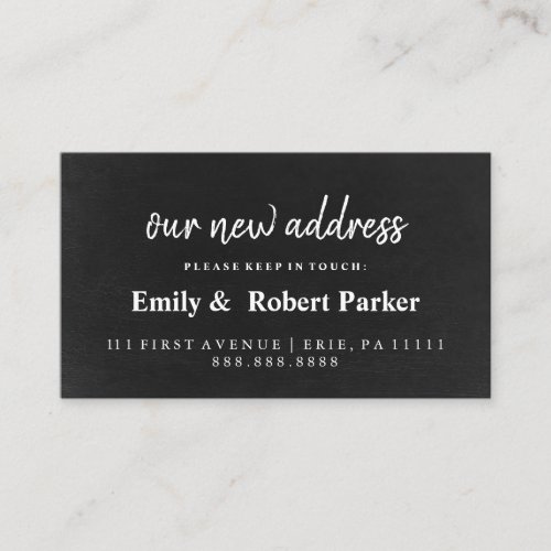 Modern Elegant Typography New Address Insert