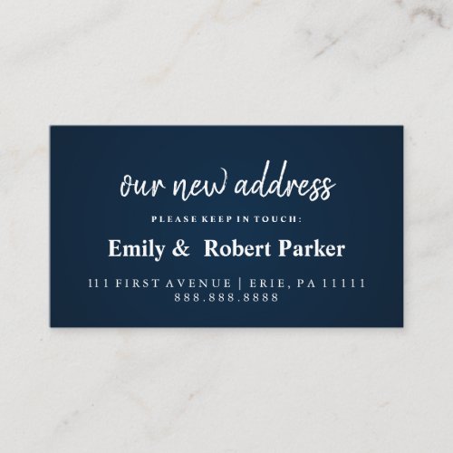 Modern Elegant Typography New Address Insert