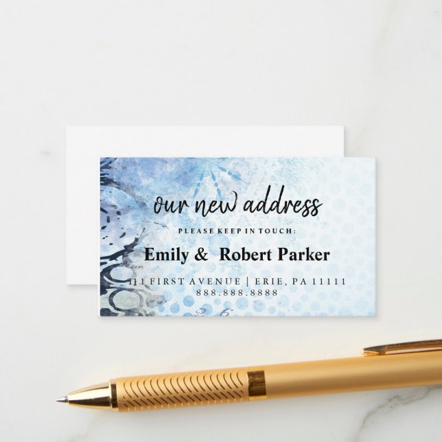 Modern Elegant Typography New Address Insert (Front/Back In Situ)