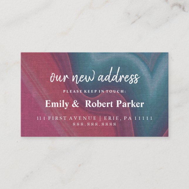 Modern Elegant Typography New Address Insert (Front)