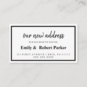 Modern Elegant Typography New Address Insert