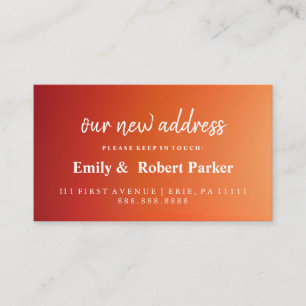 Modern Elegant Typography New Address Insert