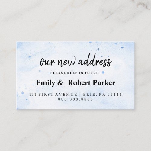 Modern Elegant Typography New Address Insert