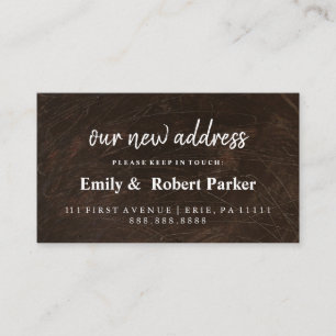Modern Elegant Typography New Address Insert