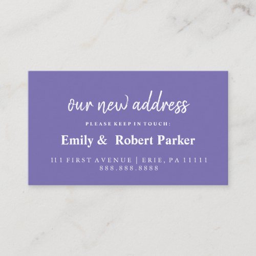 Modern Elegant Typography New Address Insert