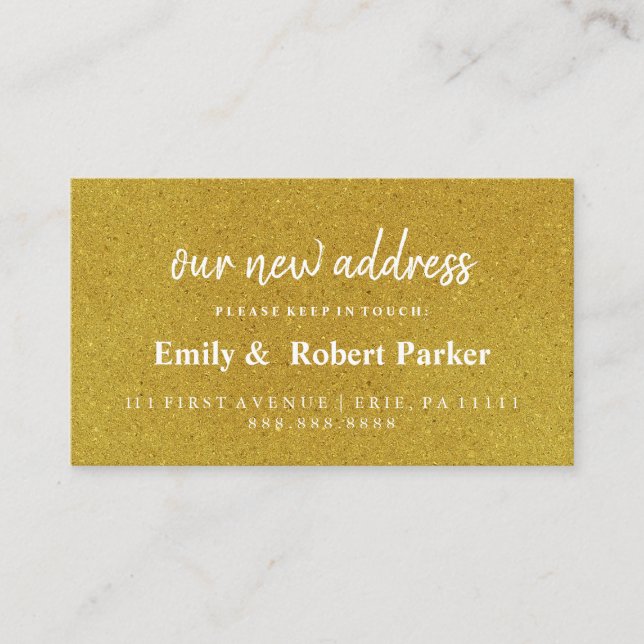 Modern Elegant Typography New Address Insert (Front)