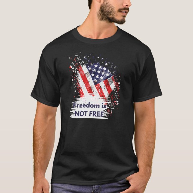 Modern Elegant Typography Political Freedom T-Shirt (Front)