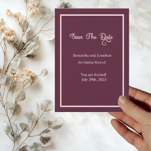 Modern Elegant Typography Rose Gold save the date Invitation