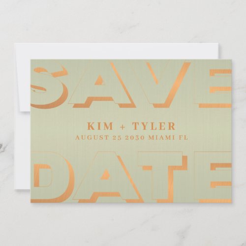 Modern elegant typography sage wedding save the date