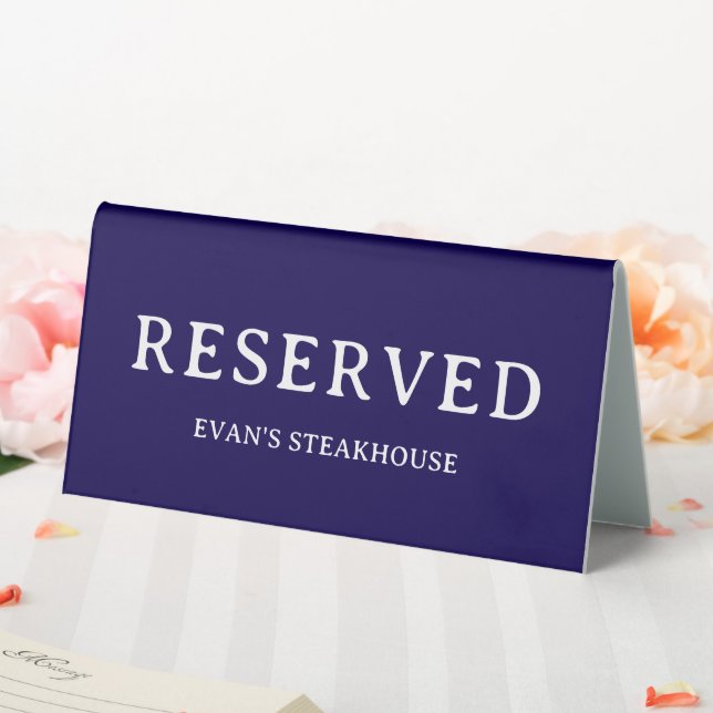 Modern Elegant Typography Simple Clean Reserved Table Tent (In SItu (Wedding))