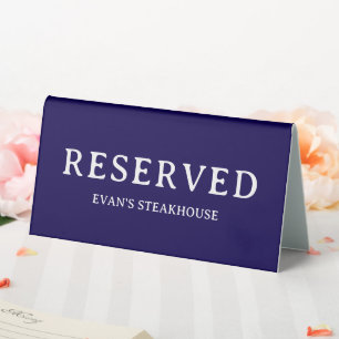 Modern Elegant Typography Simple Clean Reserved Table Tent