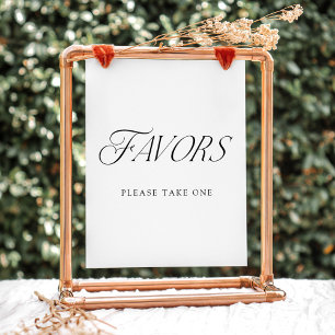 Modern Elegant Typography Wedding Favors Sign