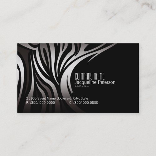 Modern Elegant Unique Zebra  Fashion Business Card