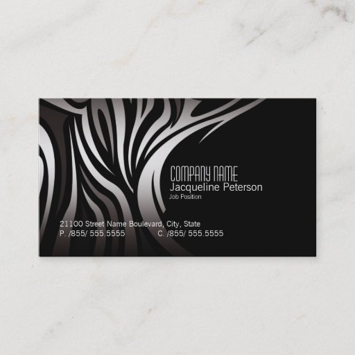 Customizable Modern Elegant Unique Zebra  Fashion Business Card