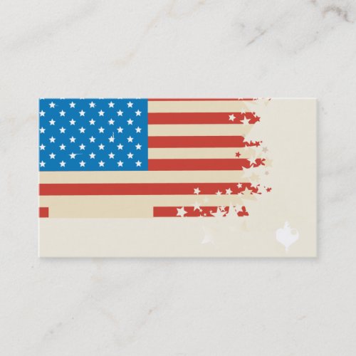 modern elegant US flag business card template