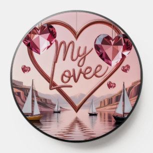 Modern Elegant Valentine’s Day Romantic Love Desig PopSocket