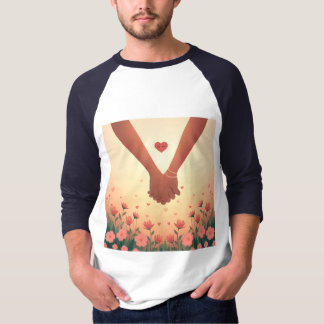 Modern Elegant Valentine’s Day Romantic Love Desig T-Shirt