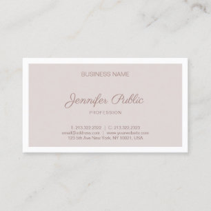 Modern Elegant Vintage Color Simple Template Top Business Card