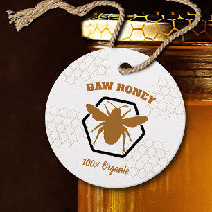 Modern Elegant Vintage Honey Jar Hang Tag - Logo