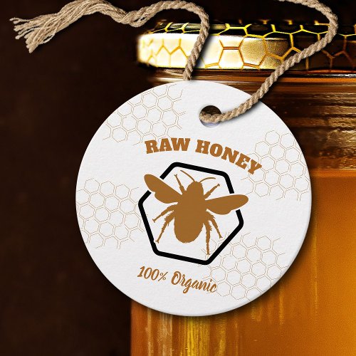 Modern Elegant Vintage Honey Jar Hang Tag _ Logo