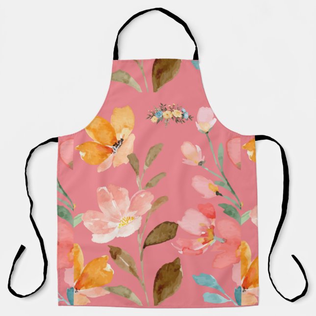  Modern Elegant  Watercolor  All-Over Print Apron (Front)