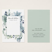 Modern Elegant watercolor floral display card (Front & Back)