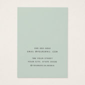 Modern Elegant watercolor floral display card (Back)