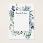 Modern Elegant watercolor floral display card  (Front)