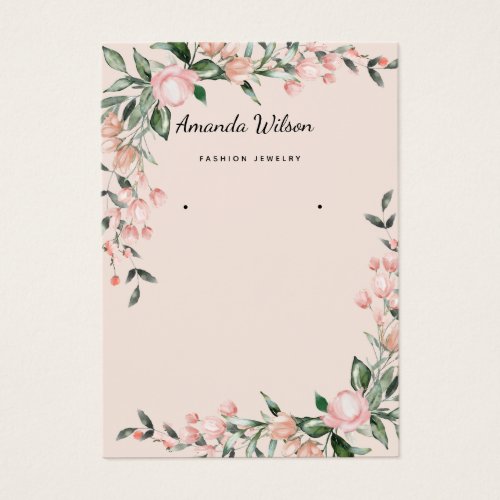 Modern Elegant watercolor floral display card 