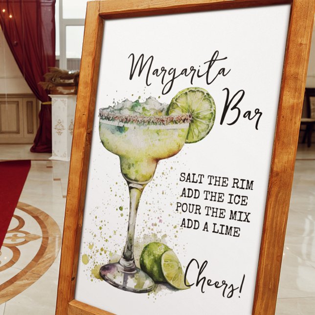 Modern Elegant Watercolor Margarita Bar Sign (Creator Uploaded)