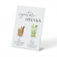 Modern Elegant Watercolor Signature Drinks