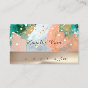 Modern Elegant Watercolor Splash Loyalty Card