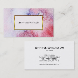 Modern elegant watercolor splatter professional business card