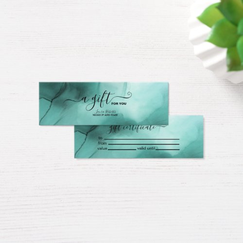 Modern Elegant Watercolor Teal and Gold 