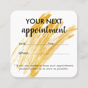 Modern Elegant Wave Glitter Appointment Card
