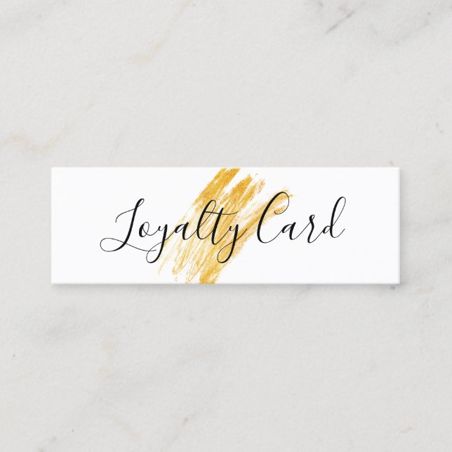 Modern Elegant Wave Glitter Loyalty Card (Front)