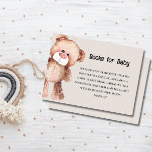 Modern elegant we can bearly wait baby shower enclosure card