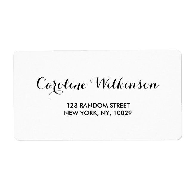 Modern Elegant Wedding Address Label (Front)