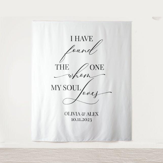  Modern elegant wedding bridal backdrop banner (Front)